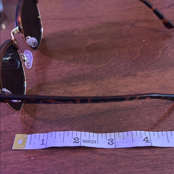 Tortoise Shell Sunglasses with Gold Accents - Picture 3 of 7